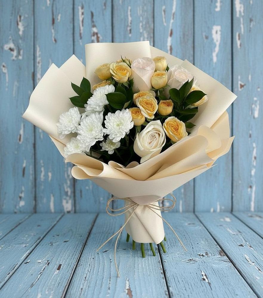 Букет цветов из: Розы и Хризантемы в Поназырево