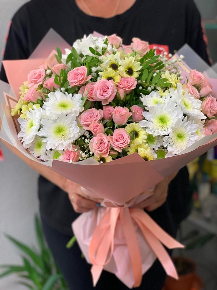 Букет цветов из: Розы и Хризантемы в Поназырево