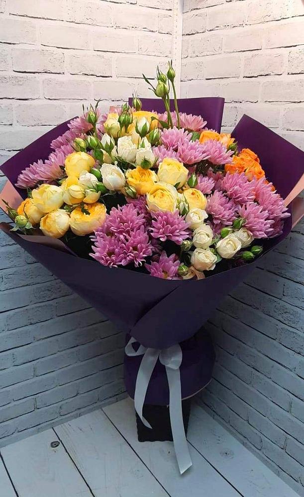 Букет цветов из: Хризантемы и Розы в Поназырево