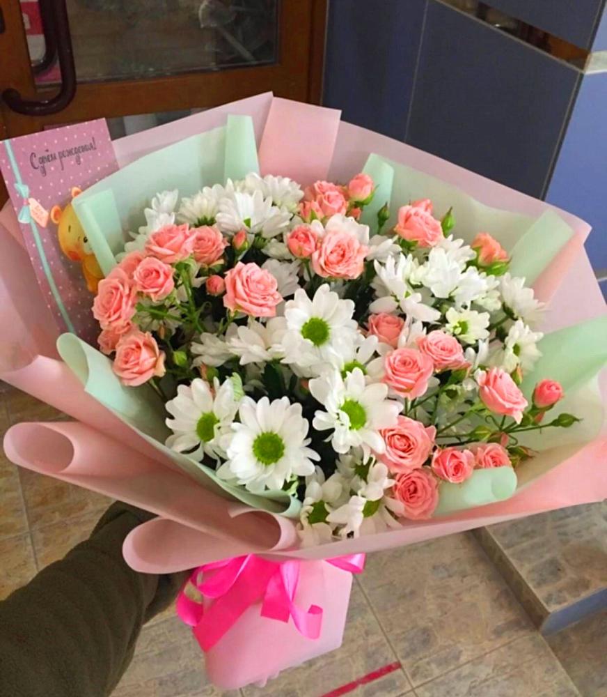 Букет цветов из: Розы и Хризантемы в Поназырево