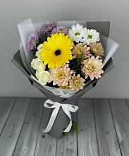 Букет цветов из:  Розы, Герберы и Хризантемы #REPLACE_PRED# Поназырево