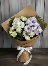 Букет цветов из:  Хризантемы и Розы #REPLACE_PRED# Поназырево