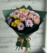 Букет цветов из:  Хризантемы и Розы #REPLACE_PRED# Поназырево