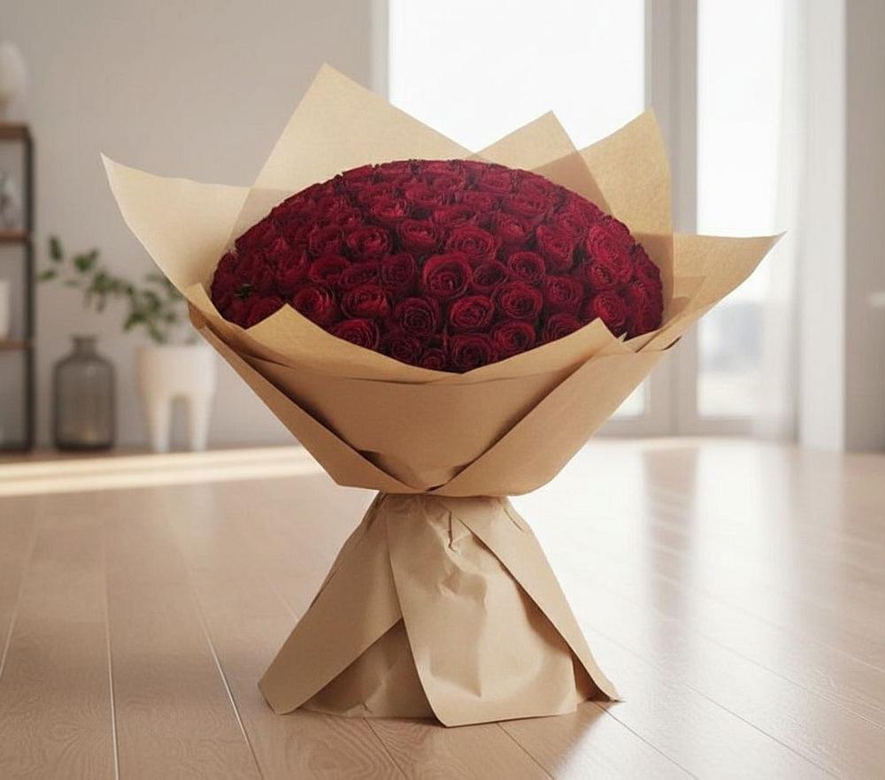 Букет 101 Красная роза в Поназырево