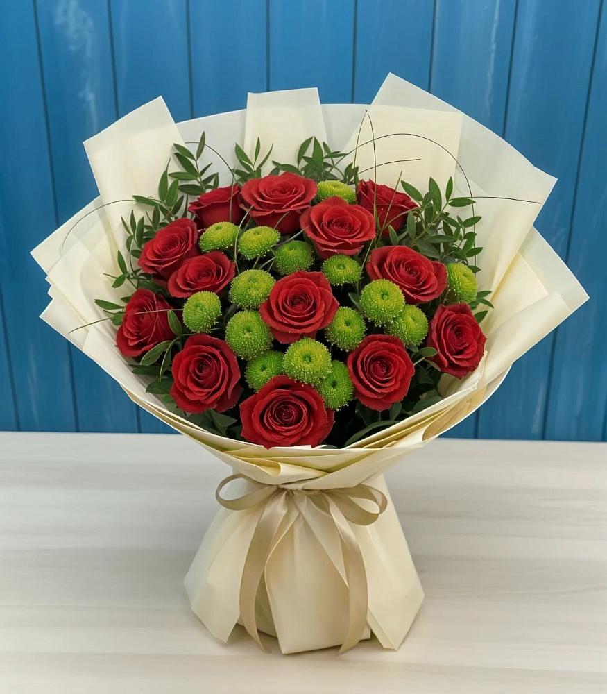 Букет цветов из: Розы и Хризантемы в Поназырево